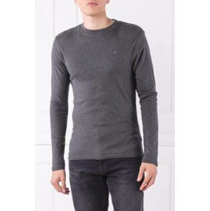 Tommy Hilfiger pánské tmavě šedé tričko Sleeve - S (75)